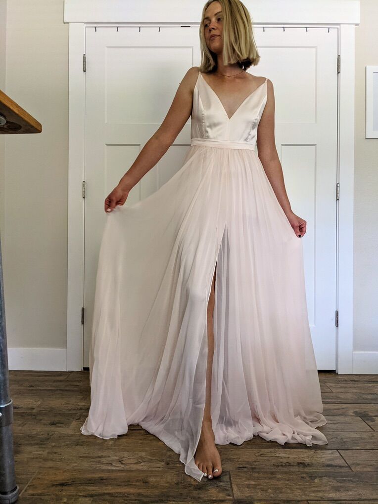 Designer Leanne Marshall Dress Size 10 Blush Pink