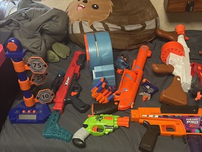 Nerf Guns all Work, With Target And nerf Bullets