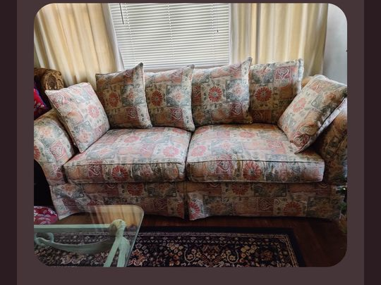 Elegant Floral Couch