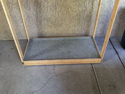 Plant Stand with Galvanized Metal Base