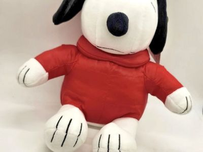 2025 RUZ 8” Snoopy Plush Wearing Red Puffer Jacket, PEANUTS Collectible stuffy