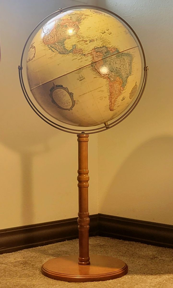 Replogle Commander II Floor Globe, Antique 16"