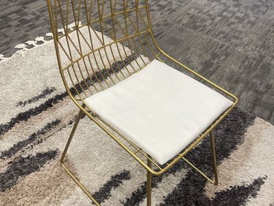 Gold Bertoia-Style Event Chairs with Cushions - 100s Available