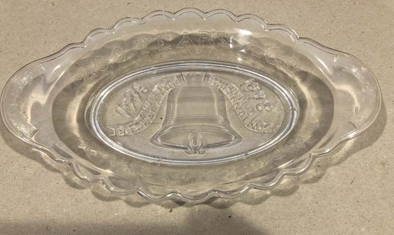 Vintage 1976 Bicentennial Plastic Dish Liberty Bell, 9"