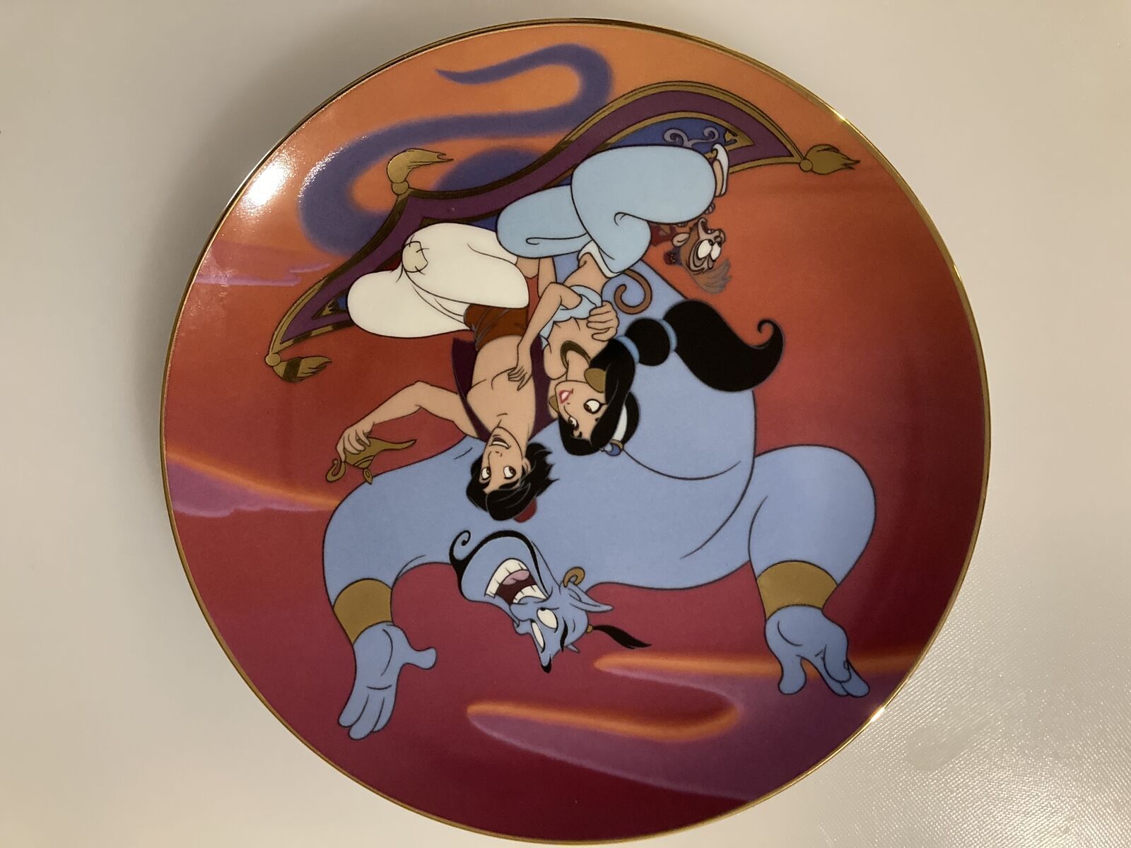Vintage "Magic Carpet Ride" Disney Heirloom Porcelain Collectors Plate - 1993