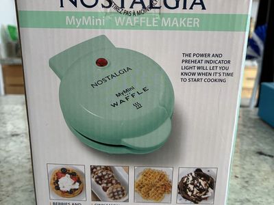 Nostalgia MyMini Teal Waffle Maker
