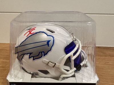 James Cook Signed Buffalo Bills Riddell Mini Helmet Beckett Authenticated