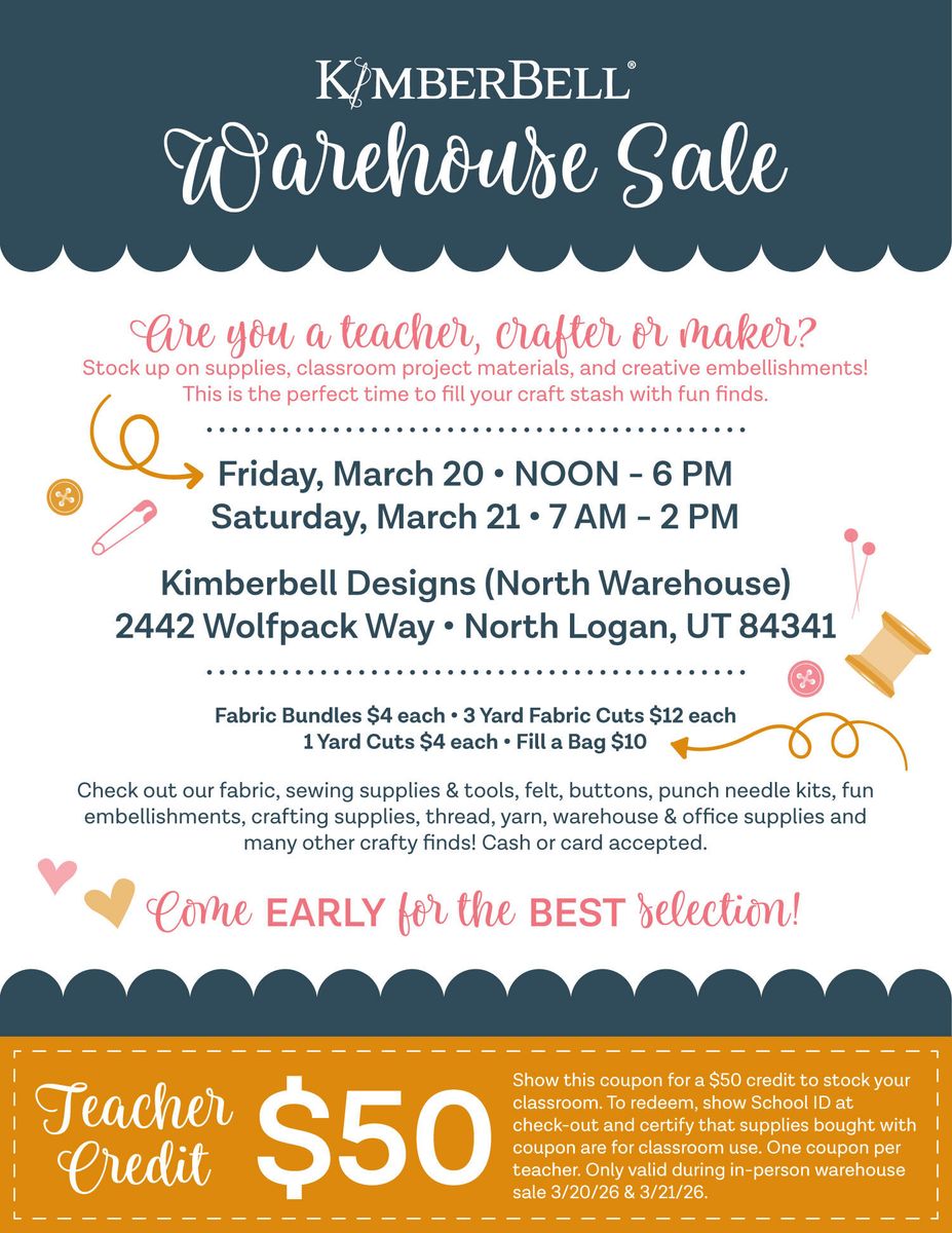 Sewing/Quilting/Craft/Fabric Warehouse Sale