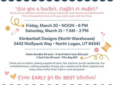 Sewing/Quilting/Craft/Fabric Warehouse Sale
