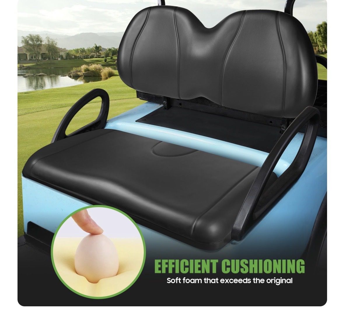 Golf Cart Front Seat Cushion & Backrest Kit
