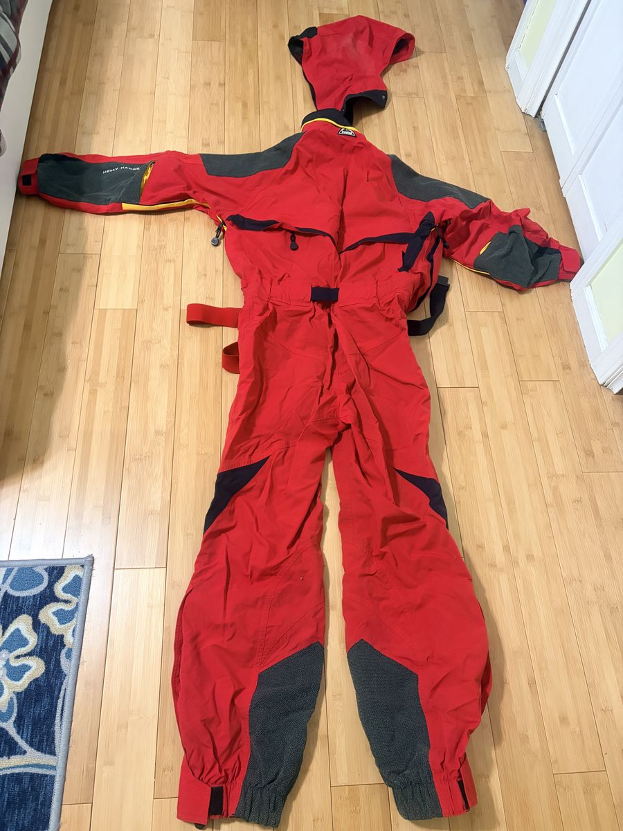 High-quality Helly Hansen Equipe one-piece ski suit in red and black