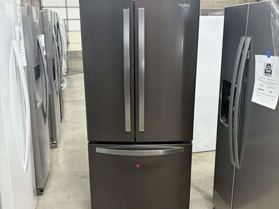 NEW WHIRLPOOL 33 INCH BLACK STAINLESS FRENCH DOOR
