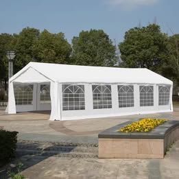 16x32x9.2 White Carport Canopy with Sides