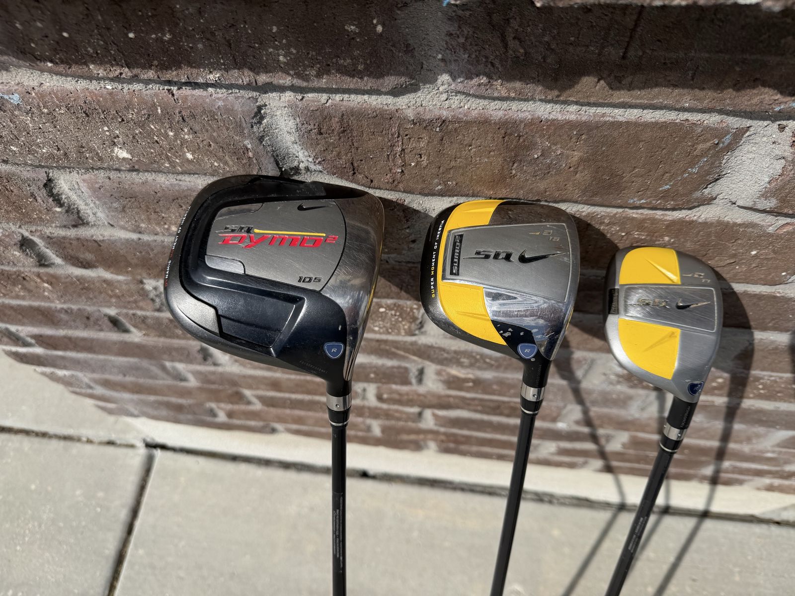 Nike SQ Dymo2 Metal Woods Golf Clubs with Bag