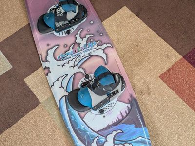 Double Up Collin Wright Actual Autographed 143cm Wakeboard Air Cell Boot/Binding