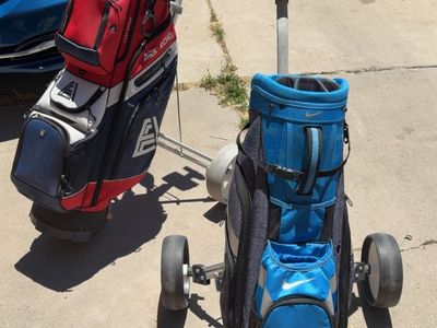The Nike BYU golf bag or ASK ECHO cart bag bundle