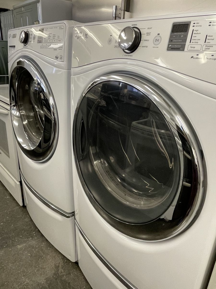 Whirlpool Front Load Matching Set With Pedestals, Comes With 30 Day Warranty!