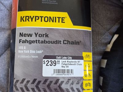Kryptonite 5 foot bike lock