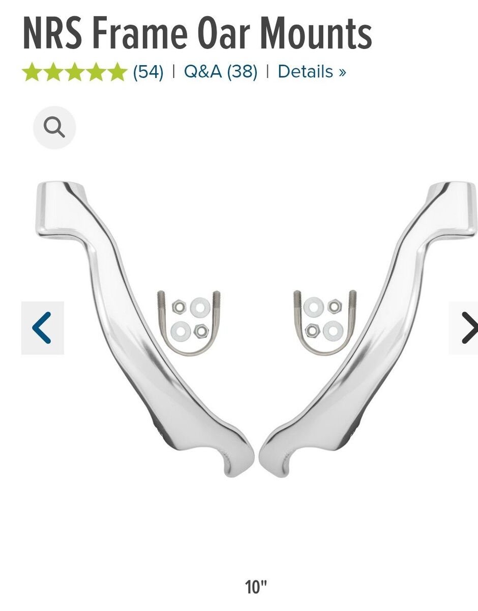 NRS 10" Frame Oar Tower Mounts Pair *Raft