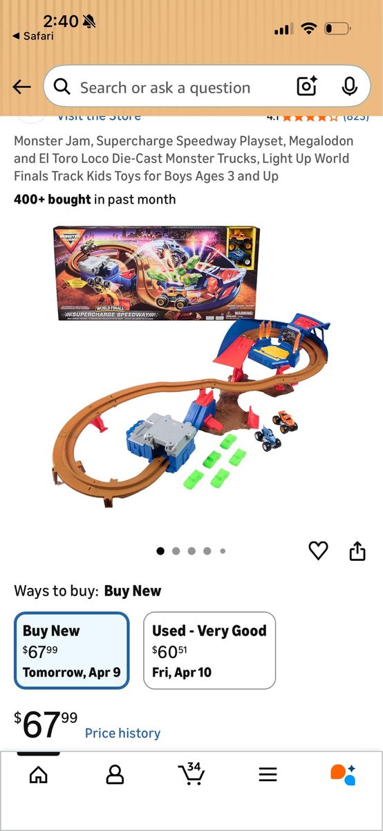 Monster Jam Supercharge Speedway Playset