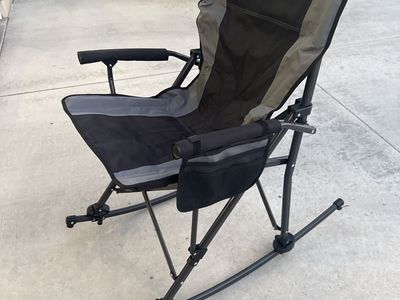 Outdoor Freestyle Rocker Portable Folding Camping Chair - Black/Grey