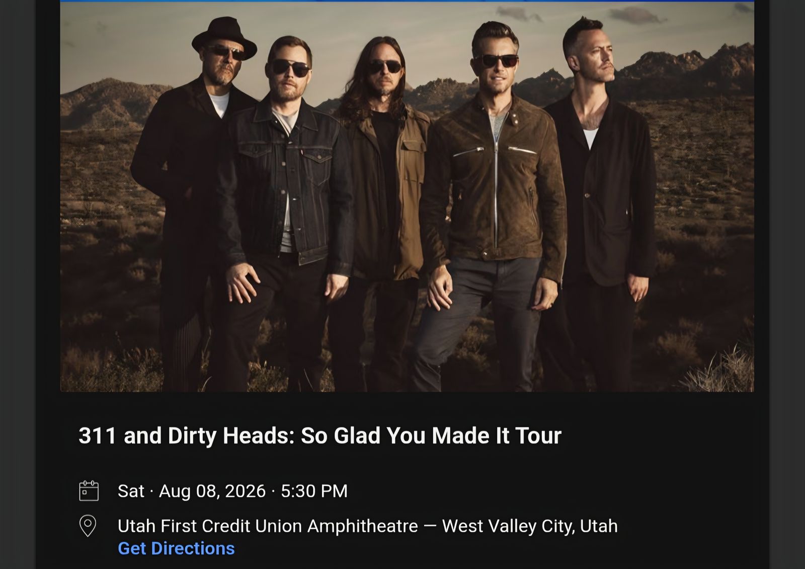 311 and Dirty Heads: So Glad You Made it Tour concert $32/ticket
