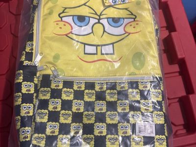 New SpongeBob SquarePants Mini Backpack - Yellow & Black Pattern