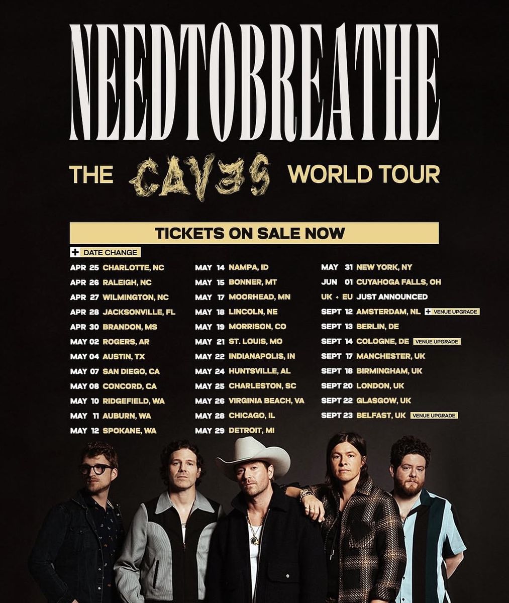 NEEDTOBREATHE The Caves World Tour at Sandy Amphitheatre 