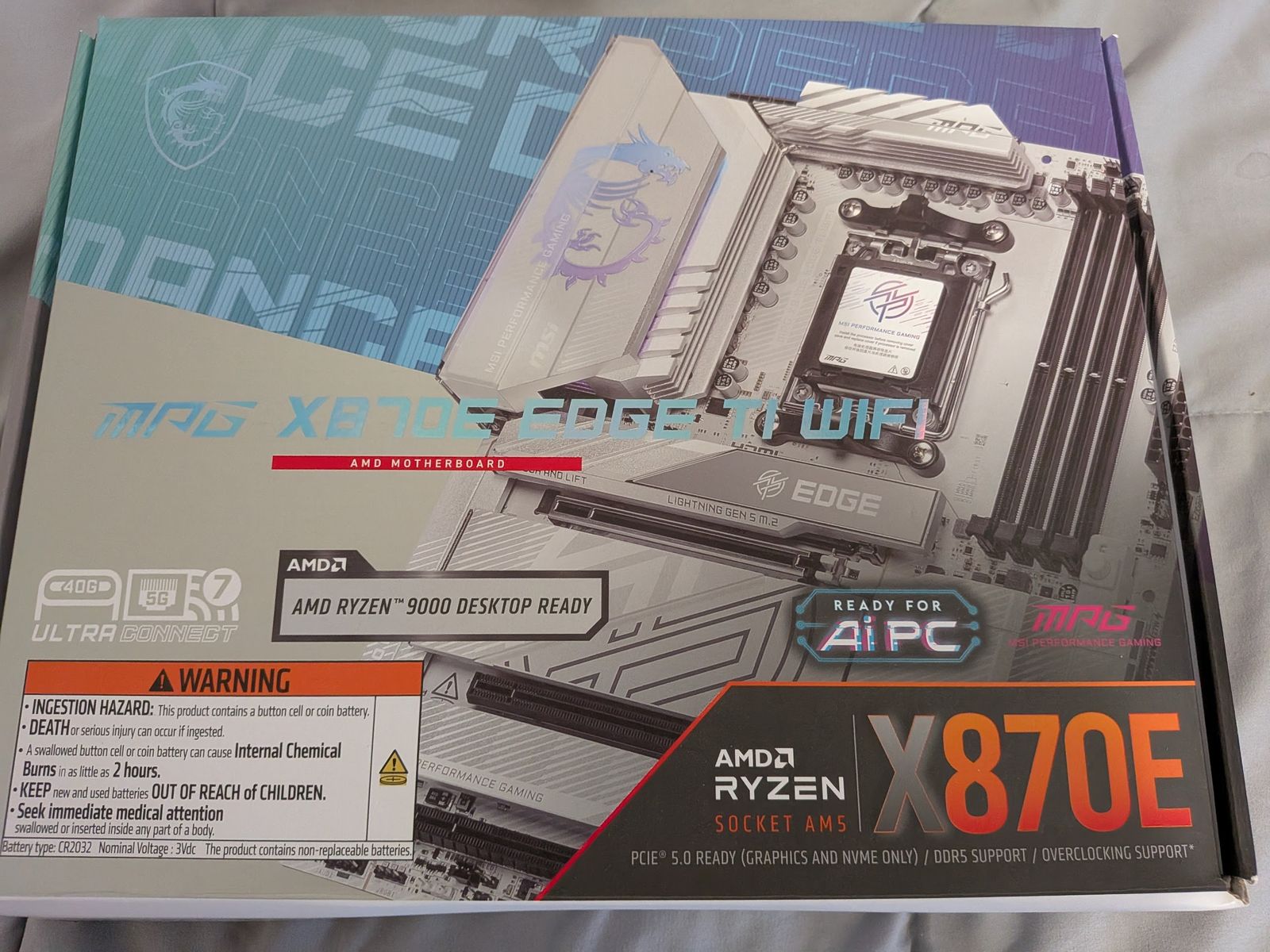 MSI X870E Edge Ti Wifi AMD AM5 motherboard