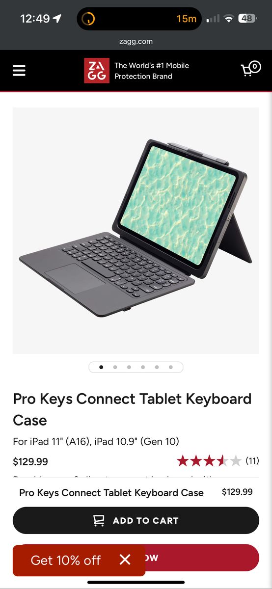 Zagg Pro Keys iPad Keyboard Case