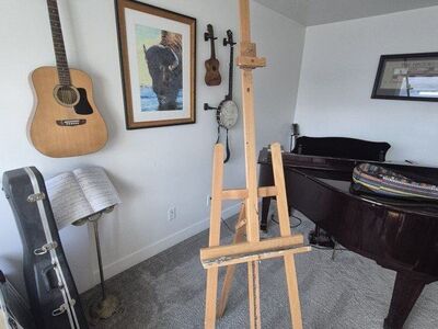 large wooden art easel by Weber