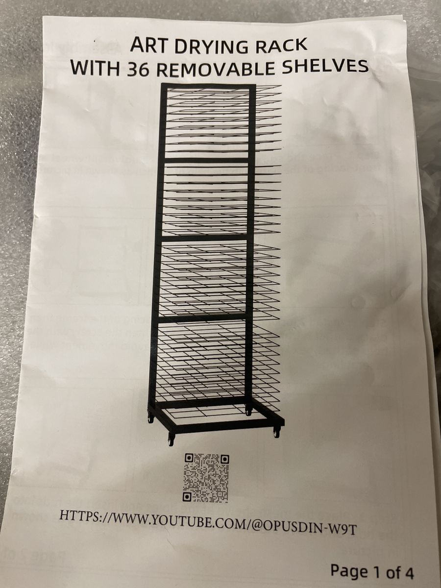 Art Drying Rack with 36 Removable Shelves – New