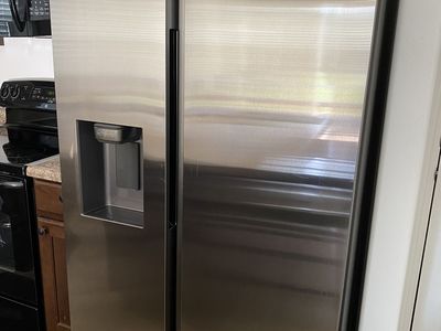 Samsung side by side refrigerator.
