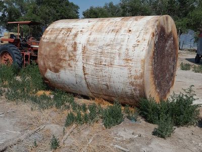 Large Cylindrical Metal Storage Tank