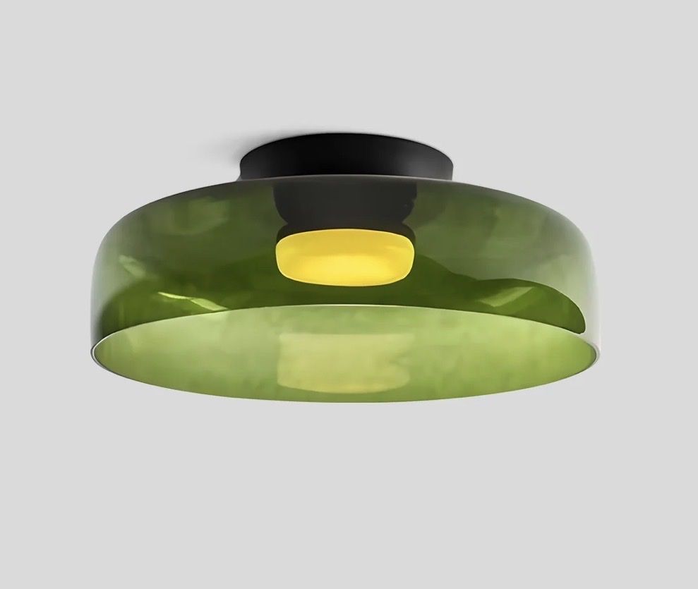 NEW-Beautiful Green Glass Modern Ceiling Light