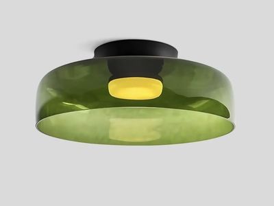 NEW-Beautiful Green Glass Modern Ceiling Light