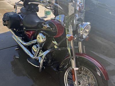 2008 Kawasaki 900 Vulcan Classic Motorcycle Red/Black Cruiser