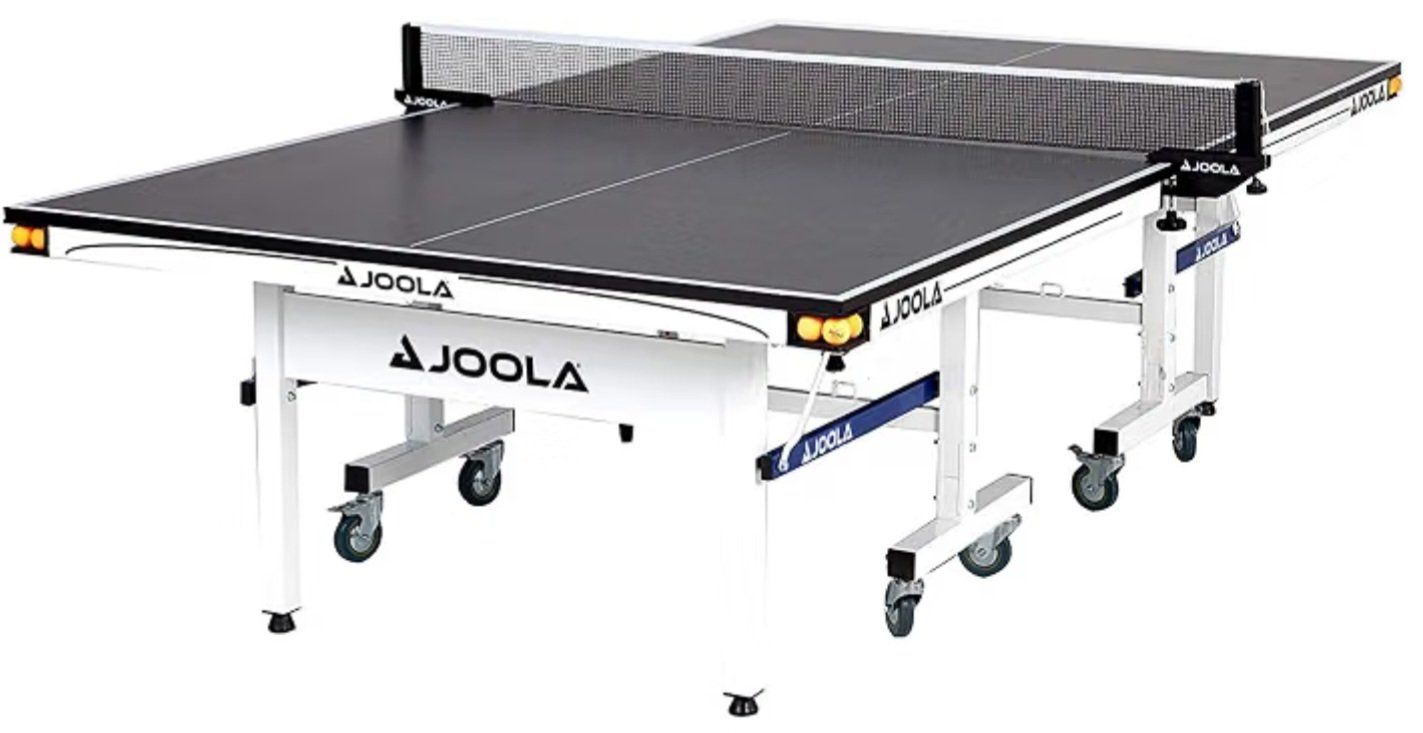 JOOLA Rally TL Professional MDF Indoor Ping Pong Table w/Quick Clamp Table Tennis Net & Post Set - 10 Minute Easy Assembly