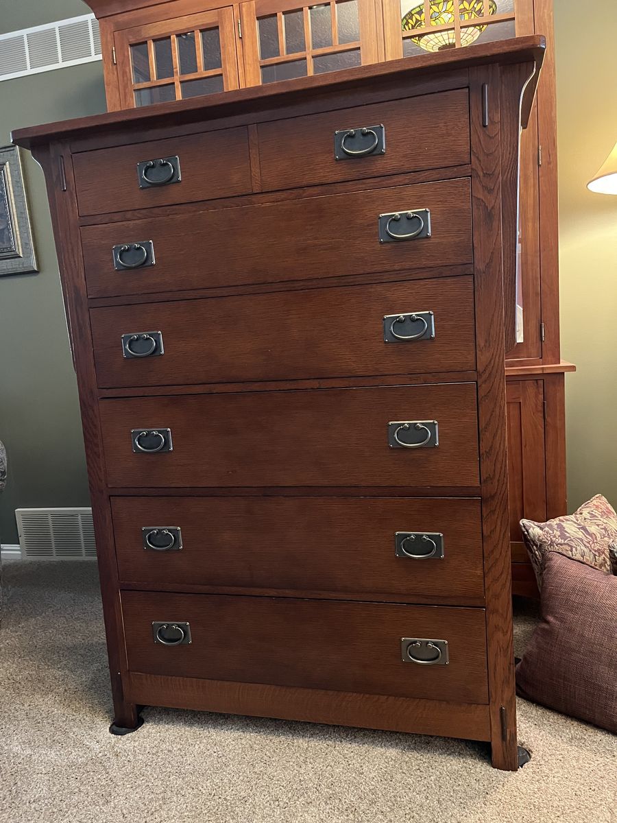 Mission Style Tall Dresser