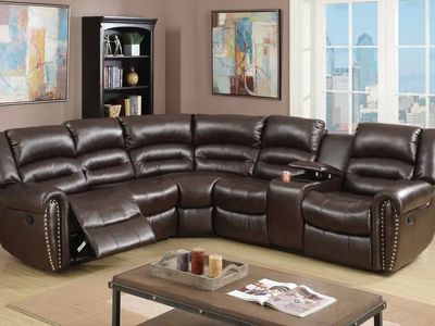 NEW RECLINING Leather SECTIONAL - NEW IN BOX