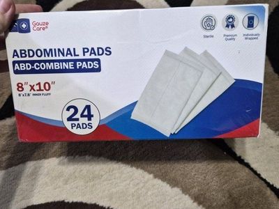 Gauze bandage, Abdominal ABD-Combine Sterile Pads - 24 Count, Individually Wrapped