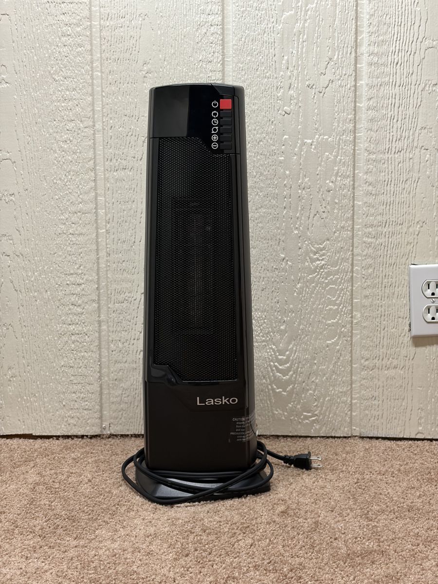 Lasko Digital Ceramic Tower Heater with Remote Control - Black, Oscillating, Great for Home or Office