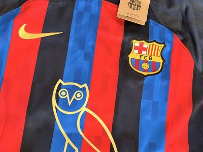 Nike FC Barcelona x Drake OVO Gavi #30 Dri-FIT Soccer Jersey Size L Men's, New with Tags