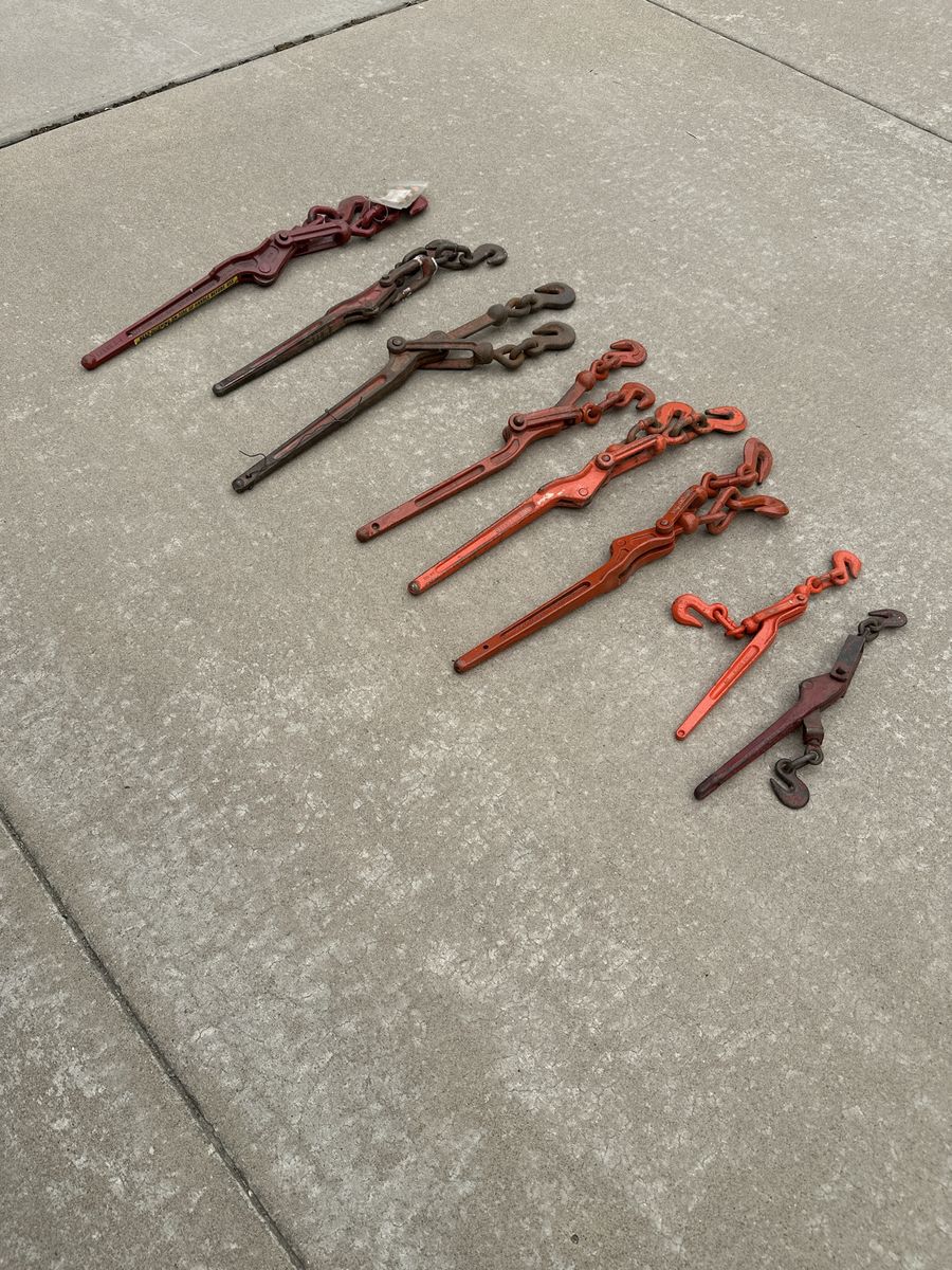 Assorted Heavy Duty Chain Load Binders - Set of 8