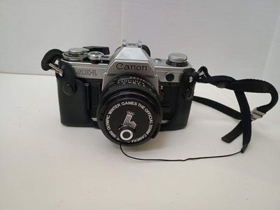 Working VTG Canon AE-1 35mm Film SLR Camera Silver With Case And LOTS of EXTRAS