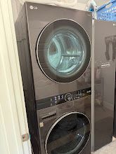 LG WashTower 4.5 Cu. Ft. Washer & 7.4 Cu. Ft. Electric Dryer - Black Steel