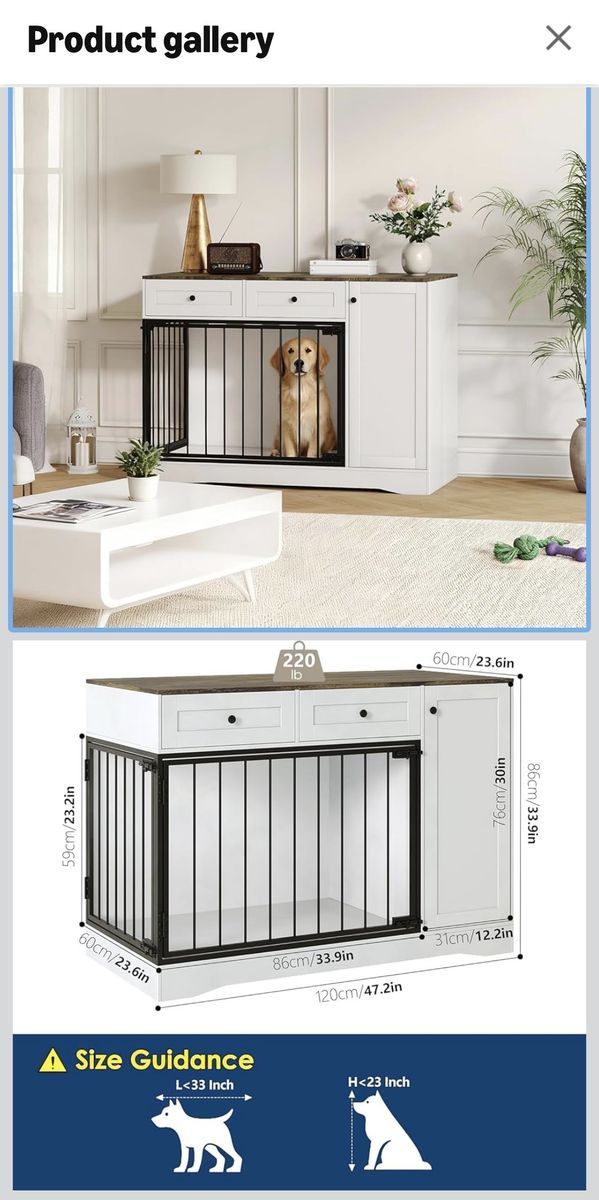 Dog crate furniture