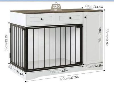 Dog crate furniture
