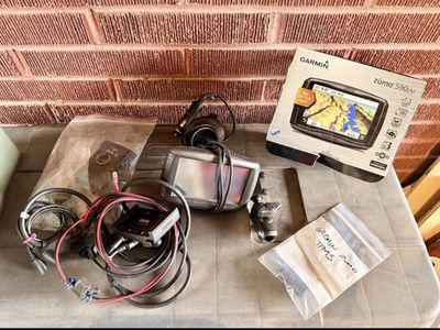Garmin Zumo 590LM Motorcycle GPS Navigation System with Box and Mounts