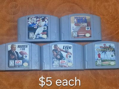 Nintendo n64 games $5 each including Nba Courtside! trades considered!